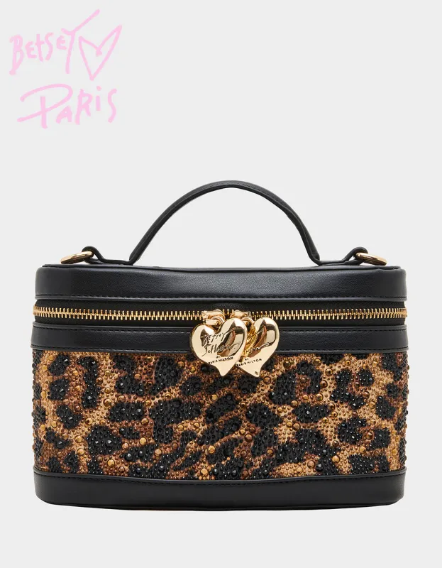 VANITY CASE LEOPARD made by Betsey Johnson