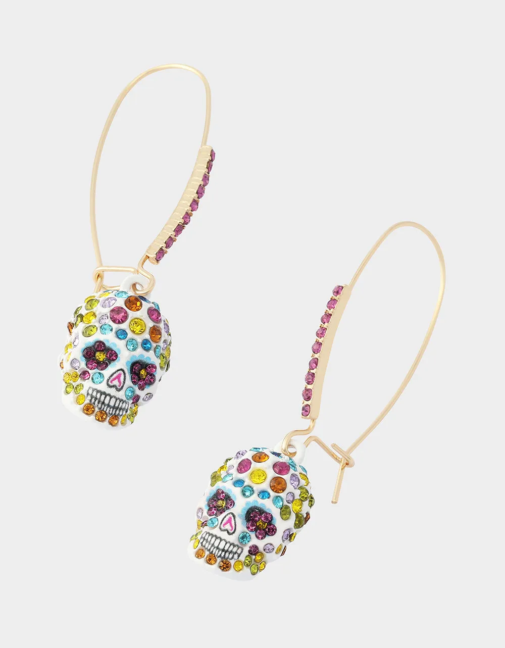 SUGAR SKULL DROP EARRING MULTI sold by Betsey Johnson product image thumbnail 2
