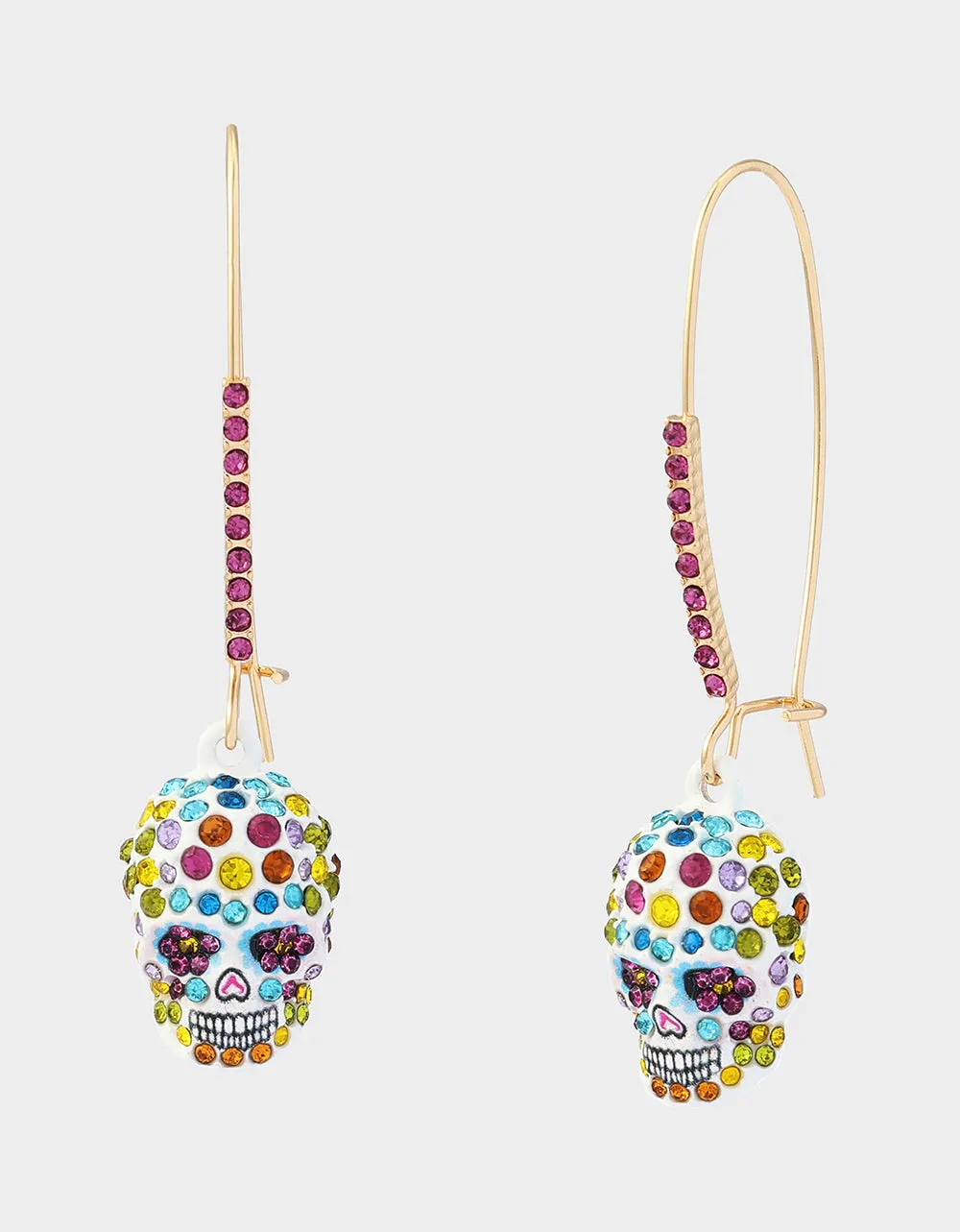 SUGAR SKULL DROP EARRING MULTI sold by Betsey Johnson