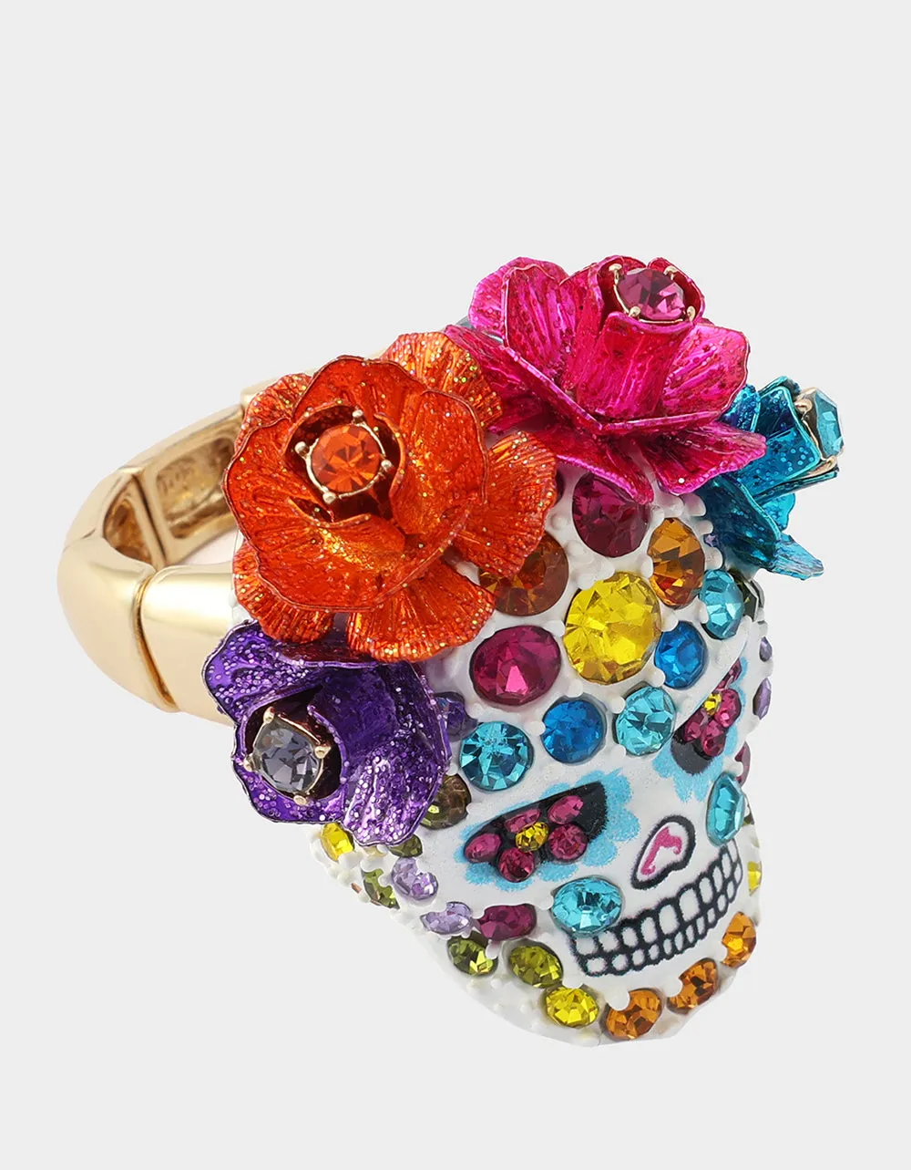 PAVE SKULL STRETCH RING MULTI sold by Betsey Johnson product image thumbnail 3