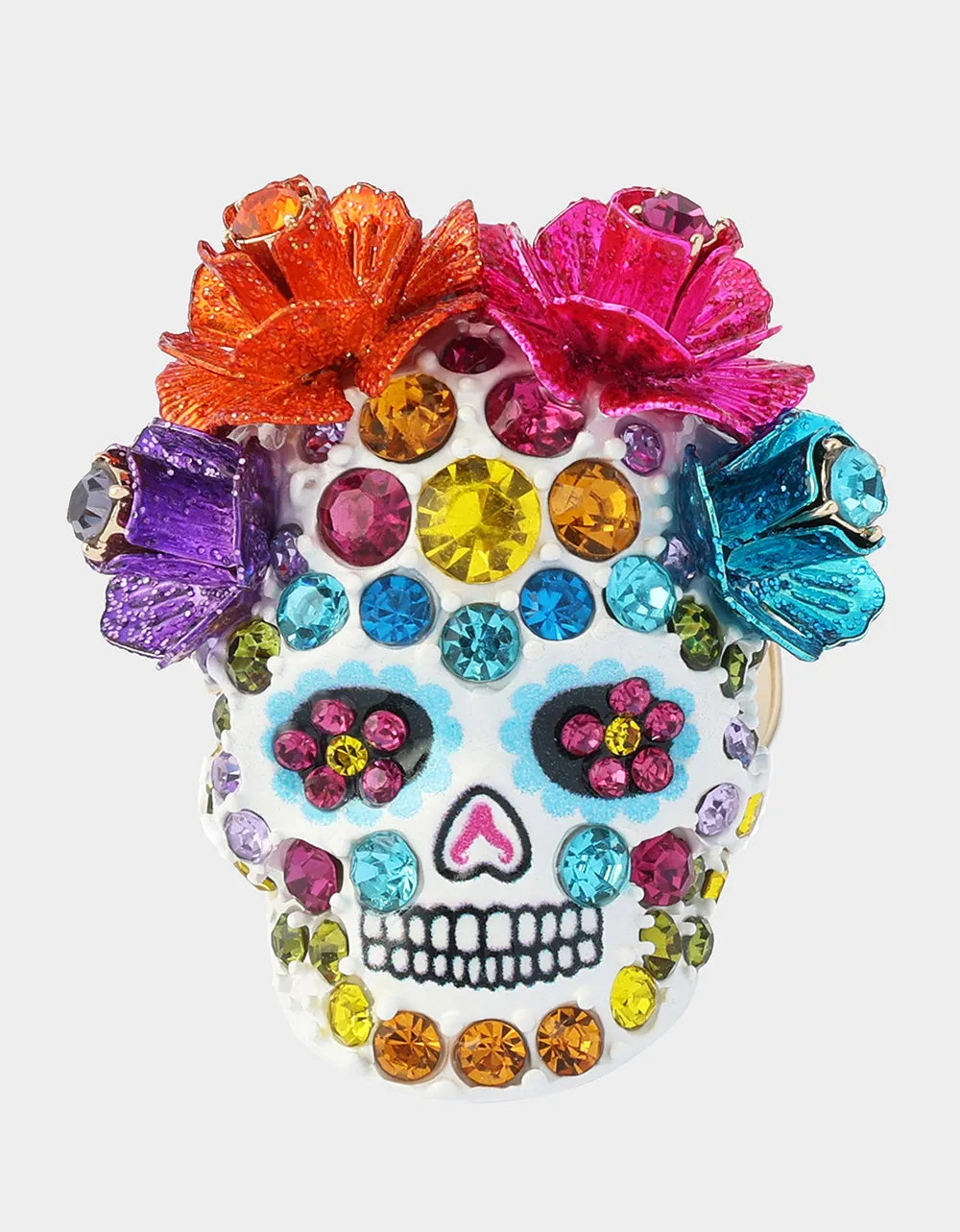 PAVE SKULL STRETCH RING MULTI sold by Betsey Johnson product image thumbnail 2