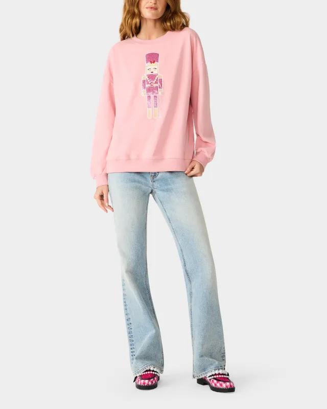 NUTCRACKER SWEATSHIRT PINK made by Betsey Johnson