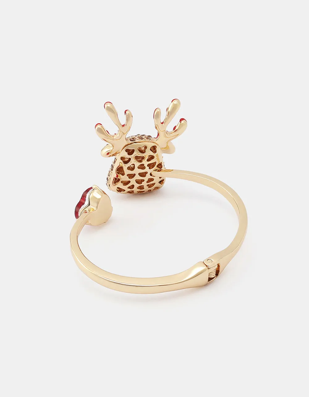 CANDY CANE REINDEER BYPASS BRACELET BROWN sold by Betsey Johnson product image thumbnail 4