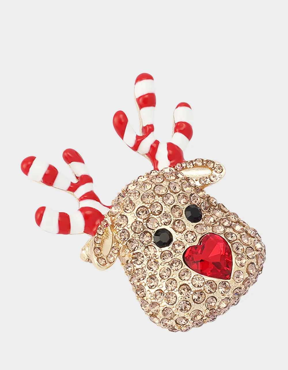 CANDY CANE REINDEER BROOCH BROWN sold by Betsey Johnson product image thumbnail 3