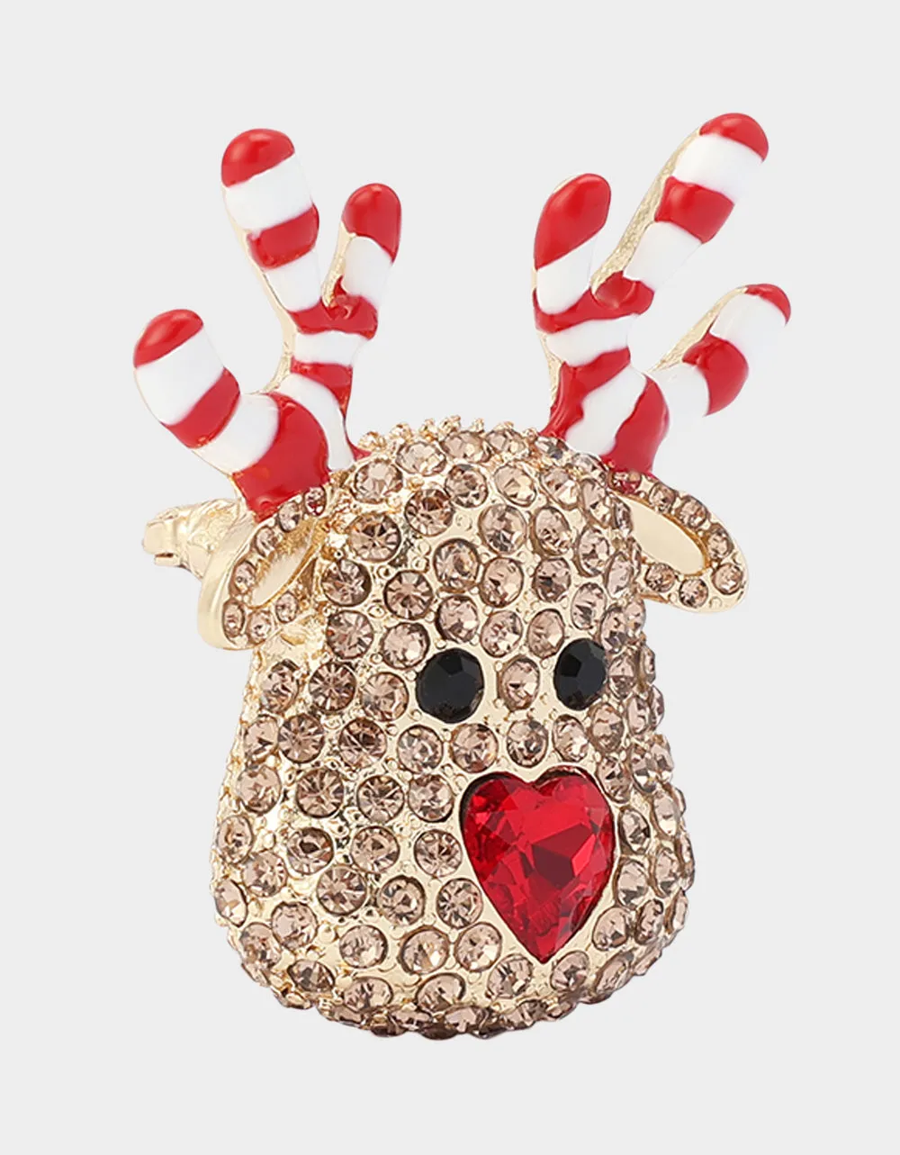 CANDY CANE REINDEER BROOCH BROWN sold by Betsey Johnson product image thumbnail 2