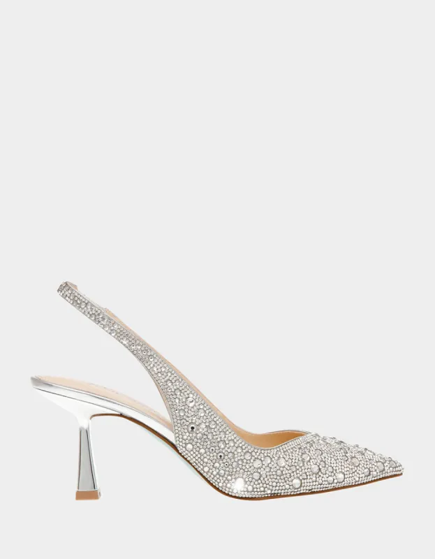 CLARK HEELS SILVER sold by Betsey Johnson