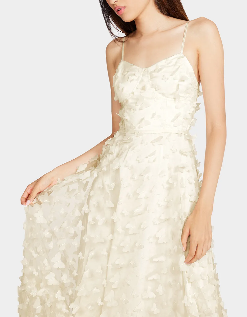 BETSEYS BUTTERFLY MAXI DRESS CREAM sold by Betsey Johnson product image thumbnail 3