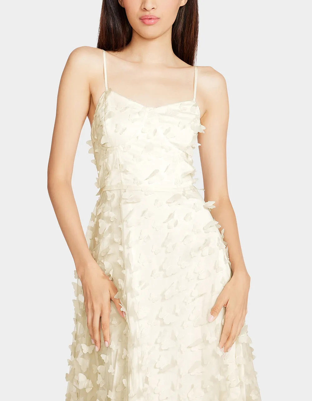 BETSEYS BUTTERFLY MAXI DRESS CREAM sold by Betsey Johnson product image thumbnail 4
