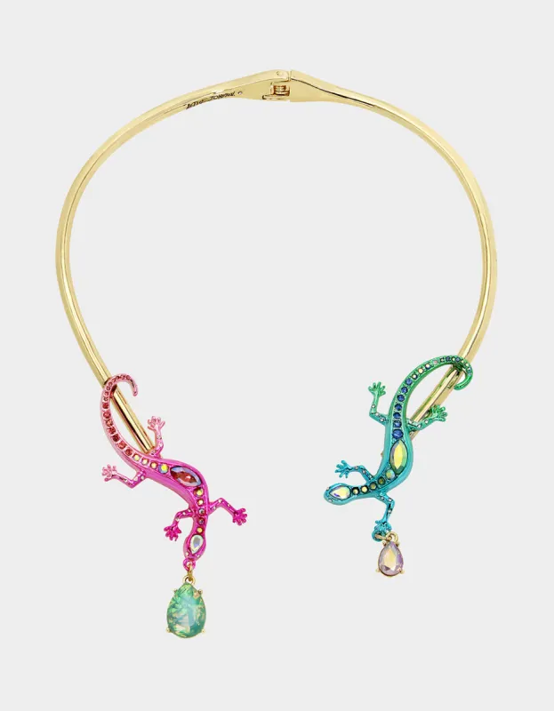 BETSEYS PARADISE LIZARD COLLAR MULTI sold by Betsey Johnson