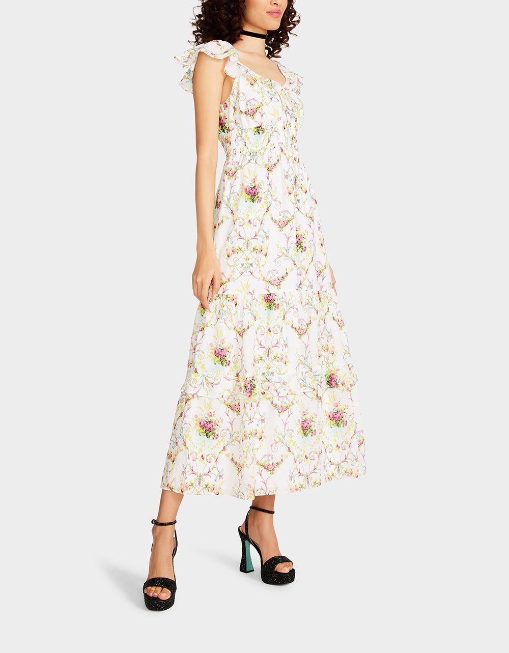 VINE AND DINE MAXI DRESS WHITE sold by Betsey Johnson product image thumbnail 5