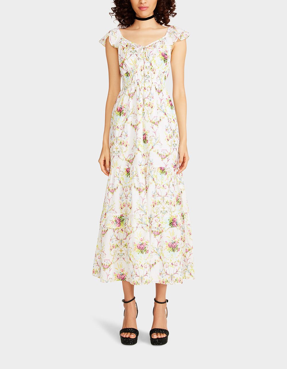 VINE AND DINE MAXI DRESS WHITE sold by Betsey Johnson product image thumbnail 4