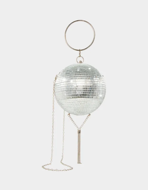 KITSCH DANCING QUEEN CROSSBODY SILVER | RE:LUV sold by Betsey Johnson