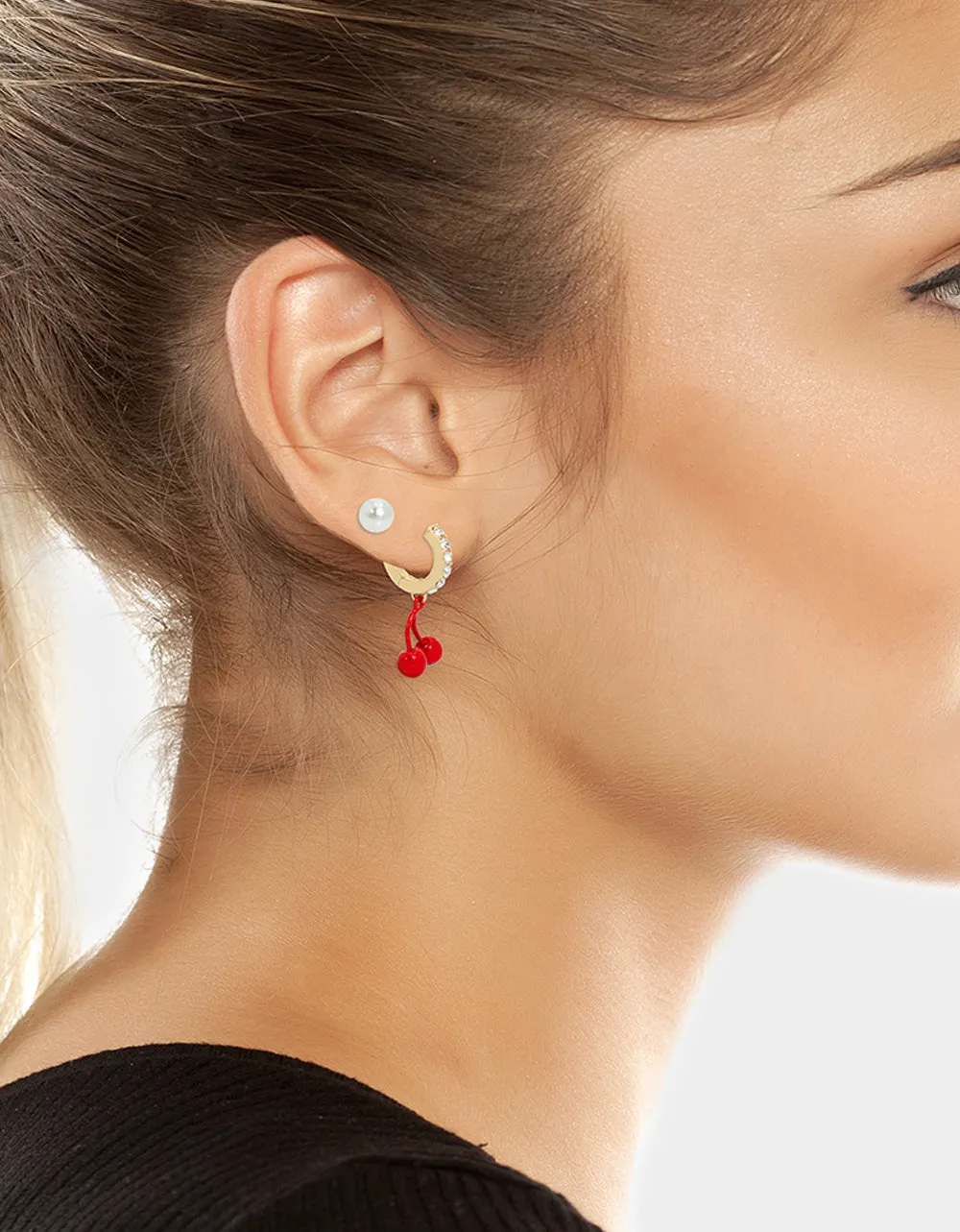 BETSEYS POOL PARTY CHERRY EARRING SET RED sold by Betsey Johnson product image thumbnail 3