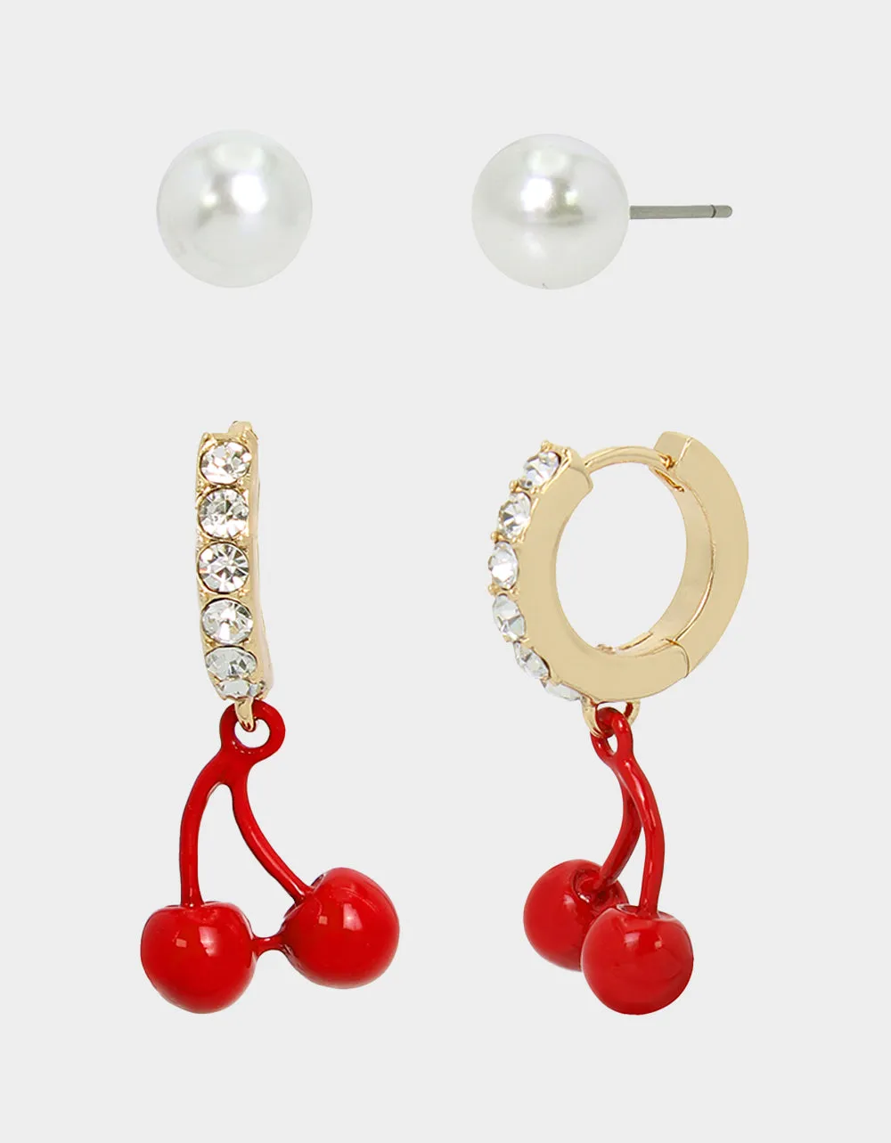 BETSEYS POOL PARTY CHERRY EARRING SET RED sold by Betsey Johnson