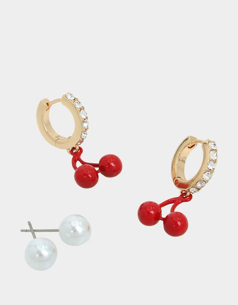 BETSEYS POOL PARTY CHERRY EARRING SET RED sold by Betsey Johnson product image thumbnail 2