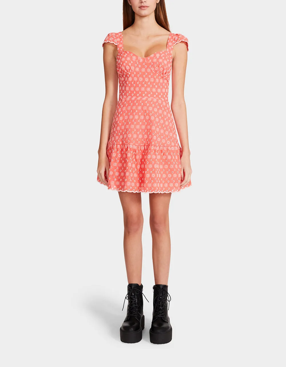 DITSY EYELET BUSTIER MINI DRESS PINK sold by Betsey Johnson