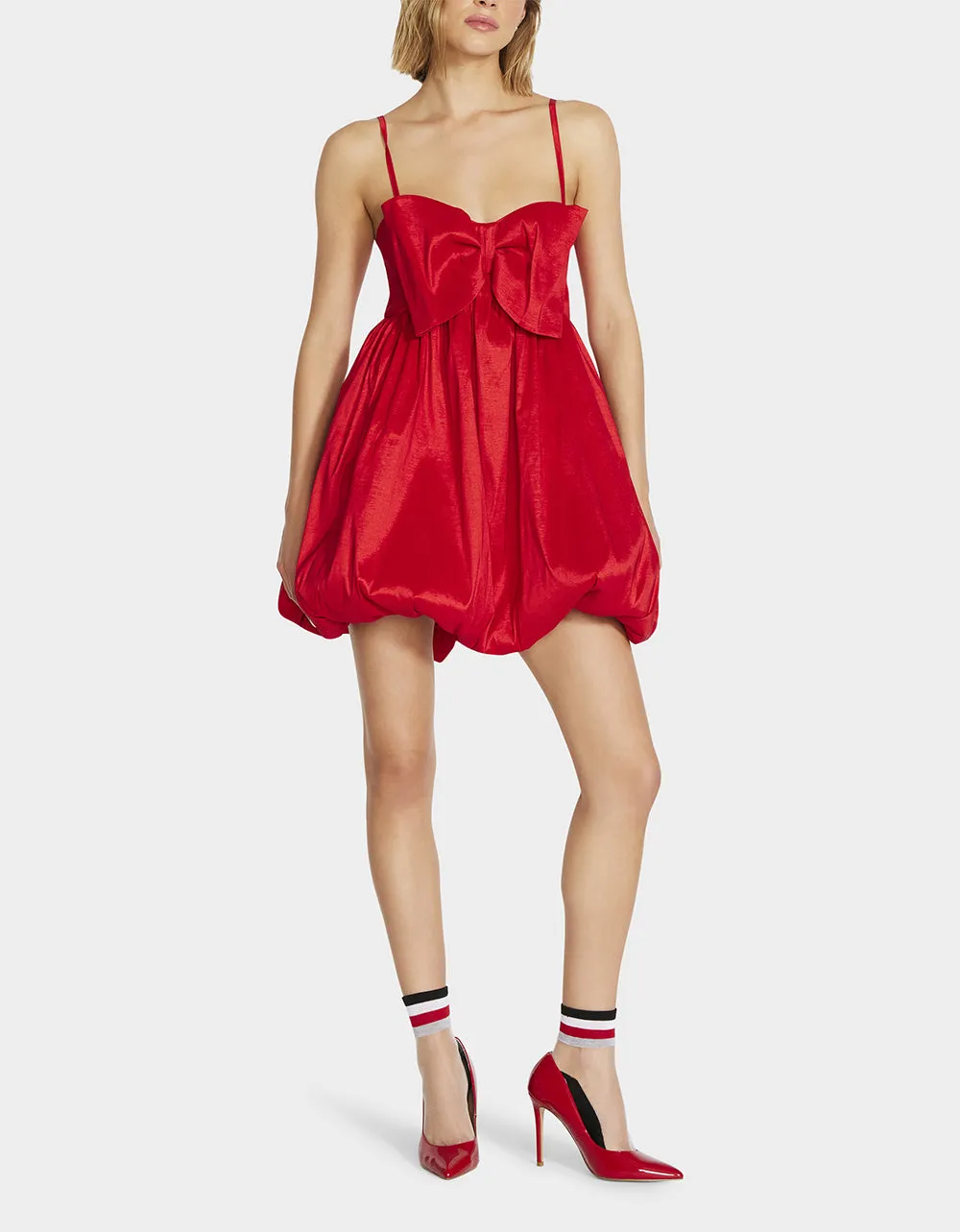 MEGAN BOW DRESS RED sold by Betsey Johnson product image thumbnail 3