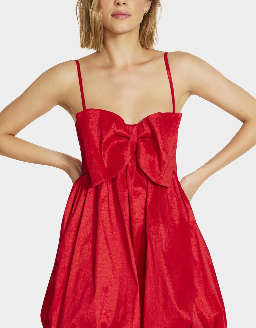 MEGAN BOW DRESS RED sold by Betsey Johnson product image thumbnail 2