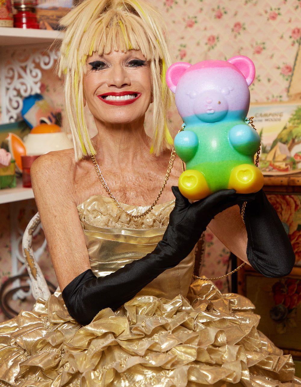 KITSCH BEAR NECESSITY CROSSBODY RAINBOW MULTI sold by Betsey Johnson product image thumbnail 3