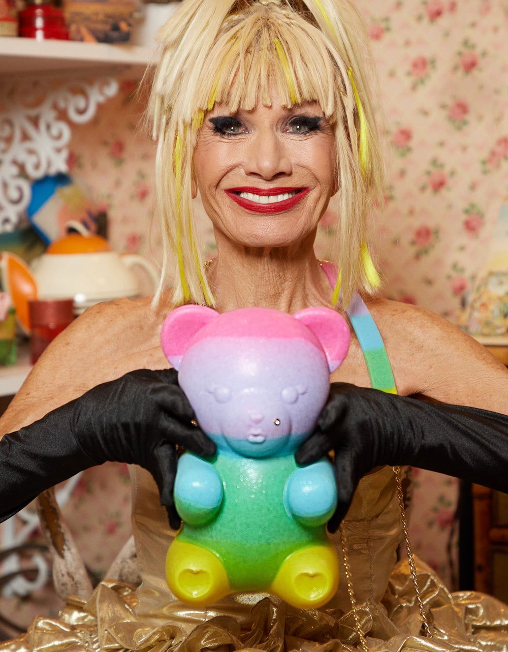 KITSCH BEAR NECESSITY CROSSBODY RAINBOW MULTI sold by Betsey Johnson product image thumbnail 2