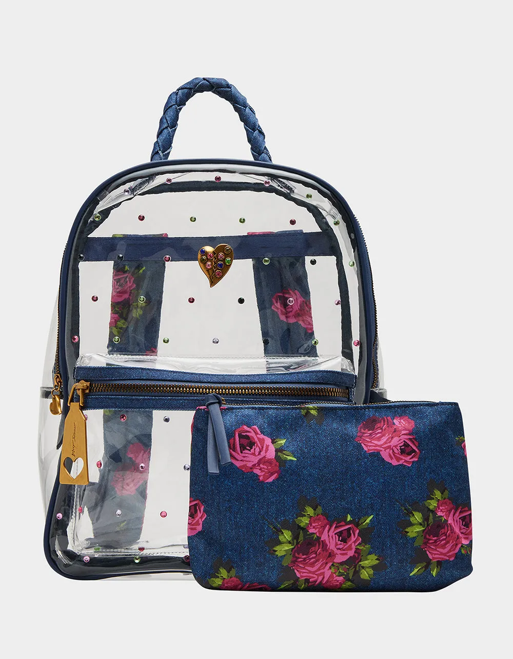 LARGE CLEAR BACKPACK DENIM sold by Betsey Johnson