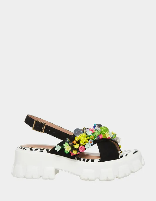 FRANKEE BLACK MULTI | RE:LUV sold by Betsey Johnson