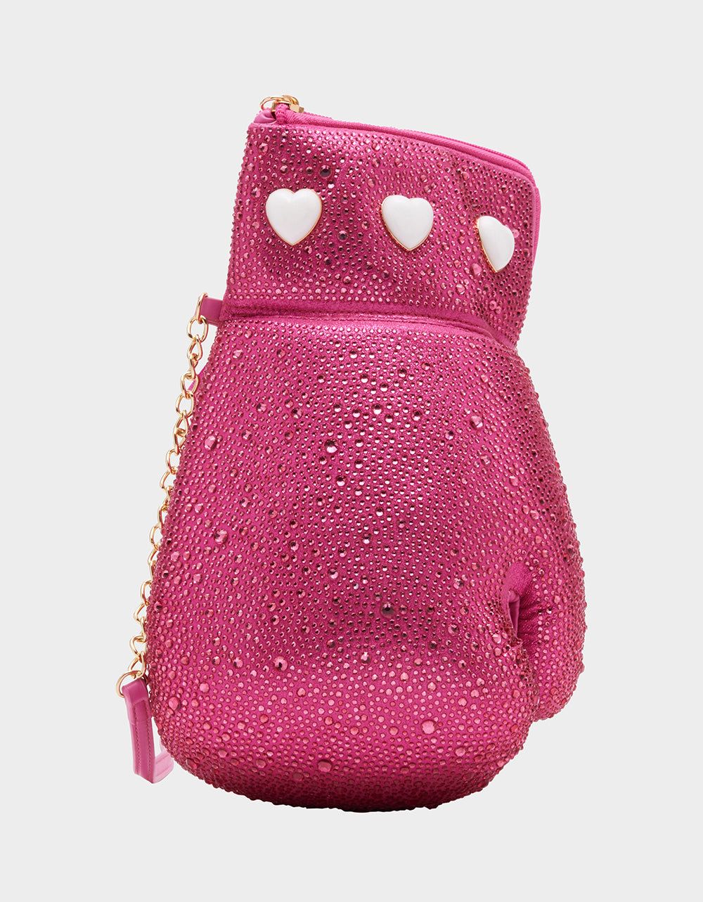 KITSCH FIGHT LIKE A GIRL CROSSBODY PINK sold by Betsey Johnson