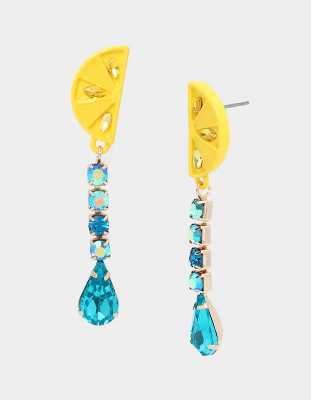 BETSEYS POOL PARTY LEMON DROP EARRINGS YELLOW sold by Betsey Johnson