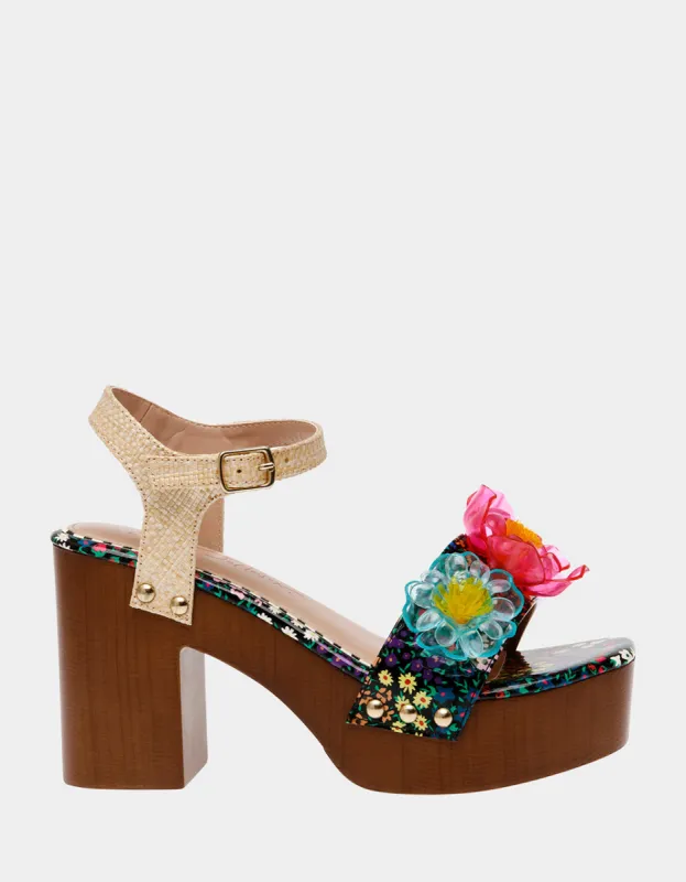 ELAYNE BLACK MULTI sold by Betsey Johnson