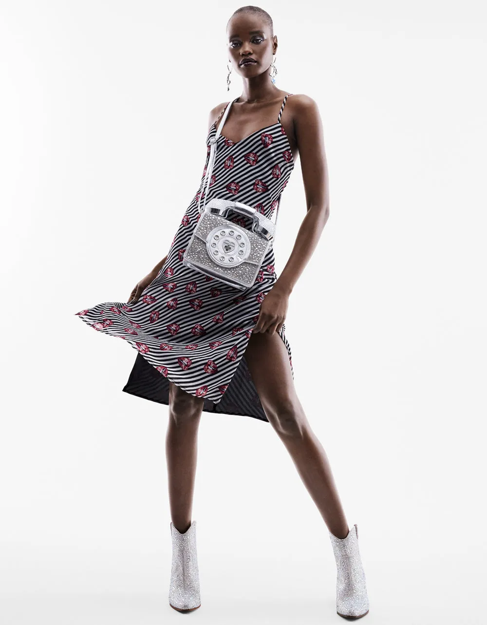 LIP SLIP DRESS BLACK WHITE sold by Betsey Johnson product image thumbnail 2