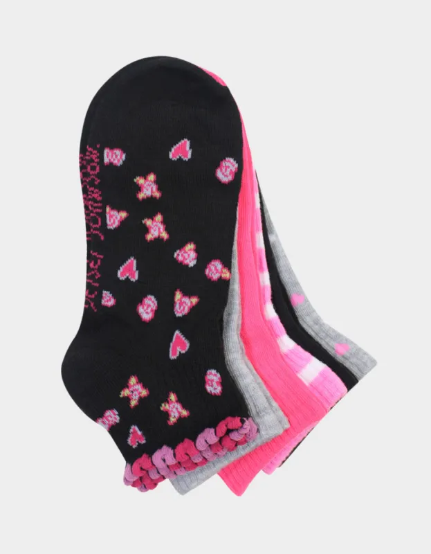 BETSEYS DITSY FLORAL HEARTS 6 PACK BLACK sold by Betsey Johnson