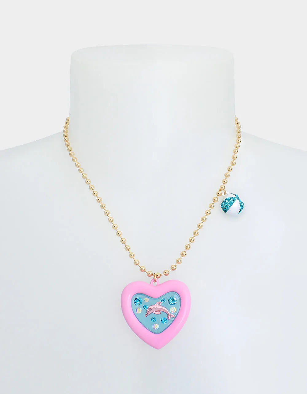 BETSEYS POOL PARTY DOLPHIN FLOATY NECKLACE PINK sold by Betsey Johnson product image thumbnail 3