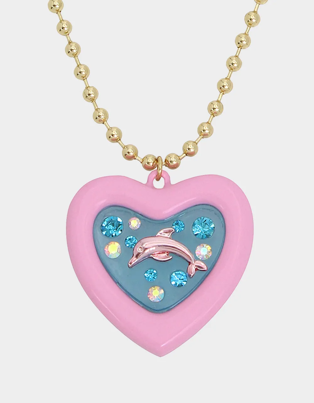 BETSEYS POOL PARTY DOLPHIN FLOATY NECKLACE PINK sold by Betsey Johnson product image thumbnail 2