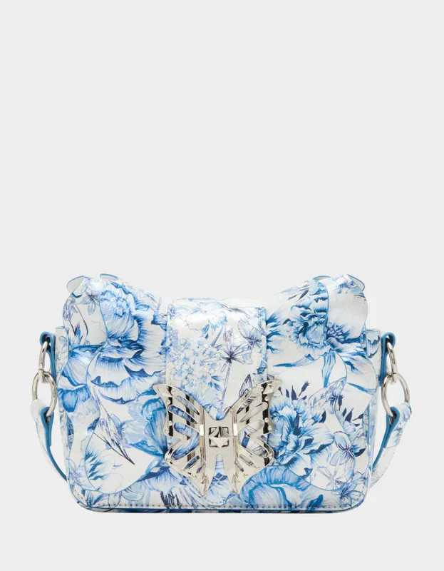 FLIGHTS OF FANCY RUFFLE BLUE sold by Betsey Johnson