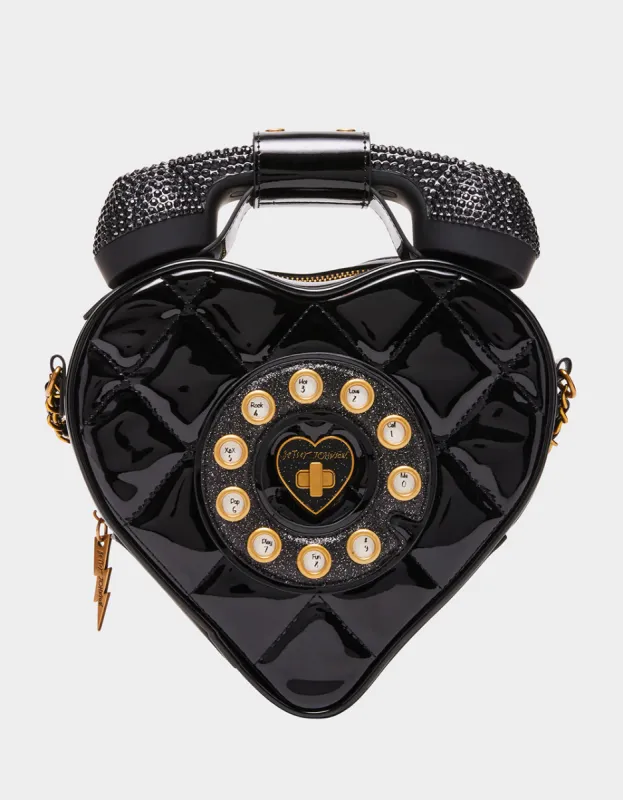 KITSCH PHONE TAG CROSSBODY BLACK sold by Betsey Johnson