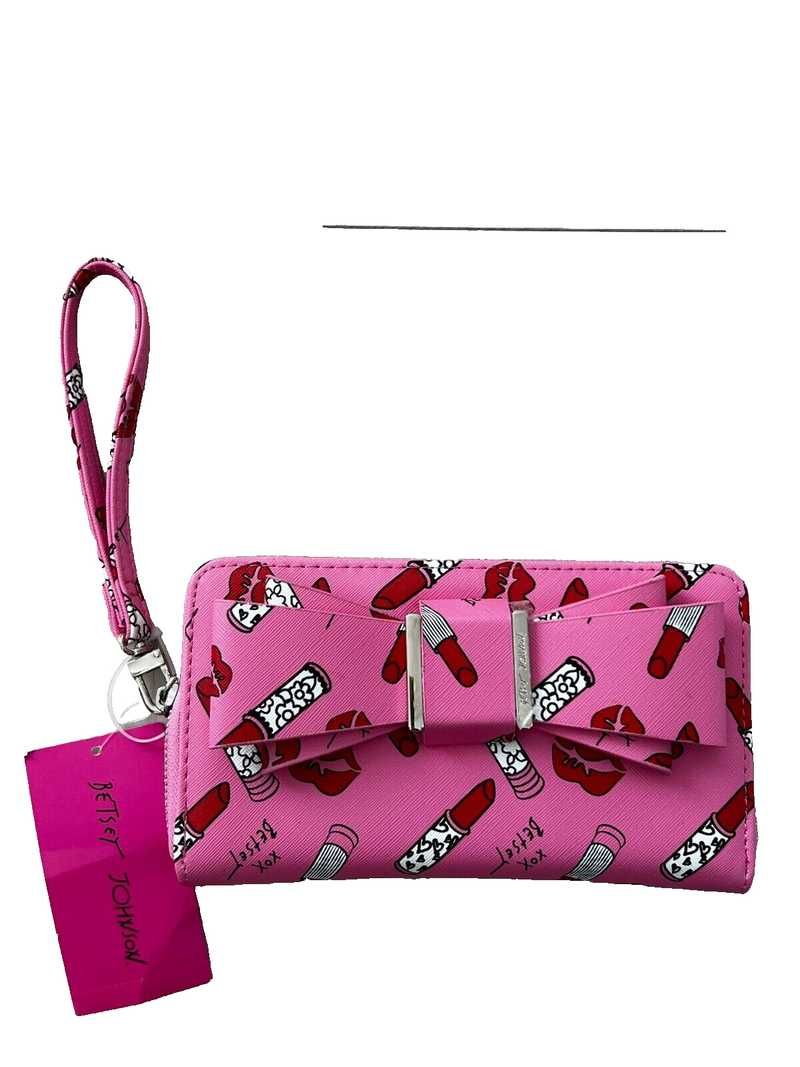 Betsey Johnson Zip Around Wristlet Bow Wallet Lips | RE:LUV sold by Betsey Johnson product image thumbnail 2
