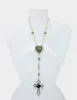 GHOUL FRIENDS CROSS Y NECKLACE GREEN sold by Betsey Johnson