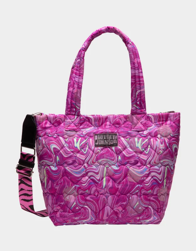 TEMPERATURE CHANGING TOTE PINK MULTI sold by Betsey Johnson