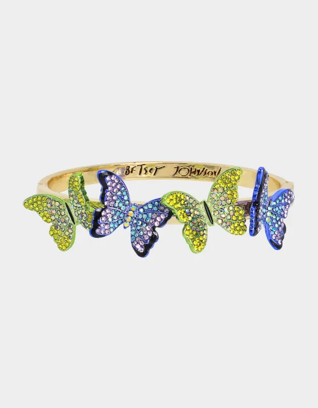 ALL A FLUTTER BUTTERFLY HINGE BRACELET MULTI sold by Betsey Johnson