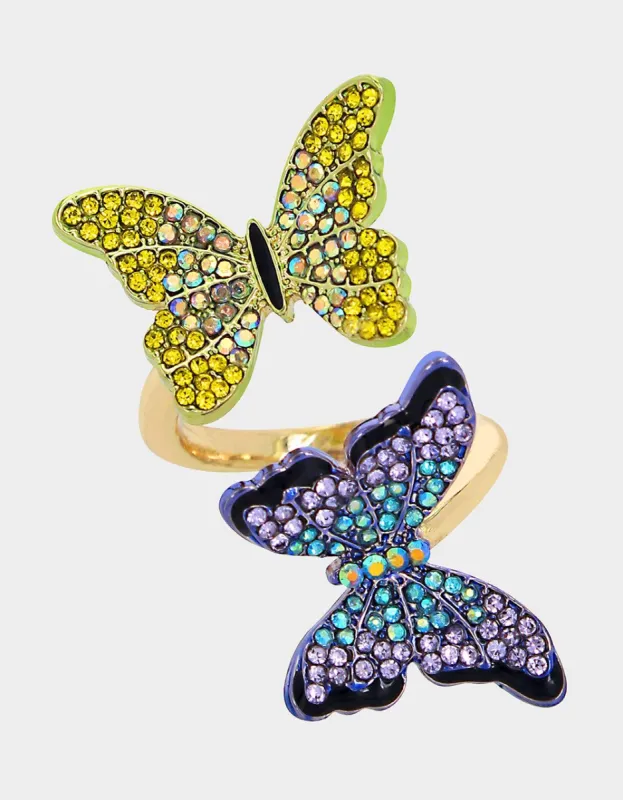 ALL A FLUTTER BUTTERFLY RING MULTI sold by Betsey Johnson