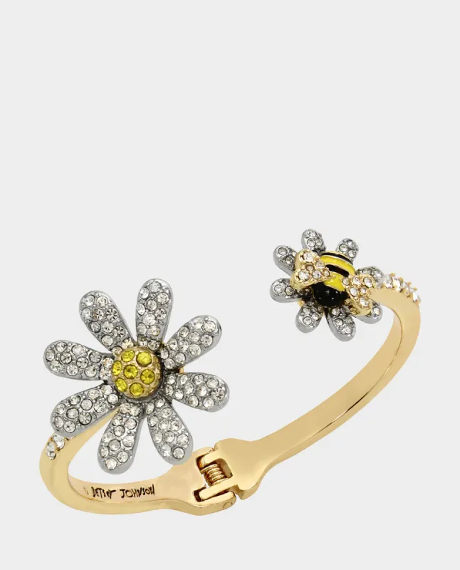 OHH A DAISY HINGE BRACELET YELLOW sold by Betsey Johnson