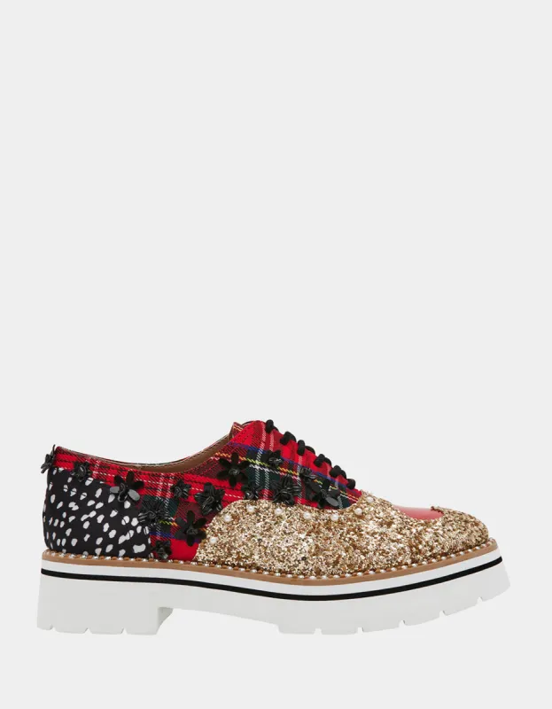 SKYYLA RED PLAID MULTI sold by Betsey Johnson