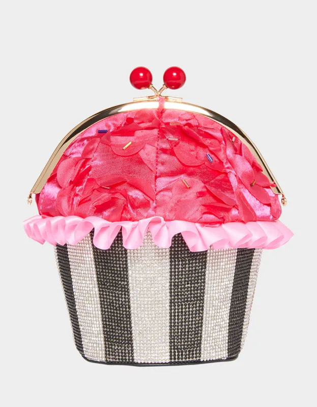 BETSEYS 80TH BIRTHDAY CUPCAKE BAG MULTI | RE:LUV sold by Betsey Johnson