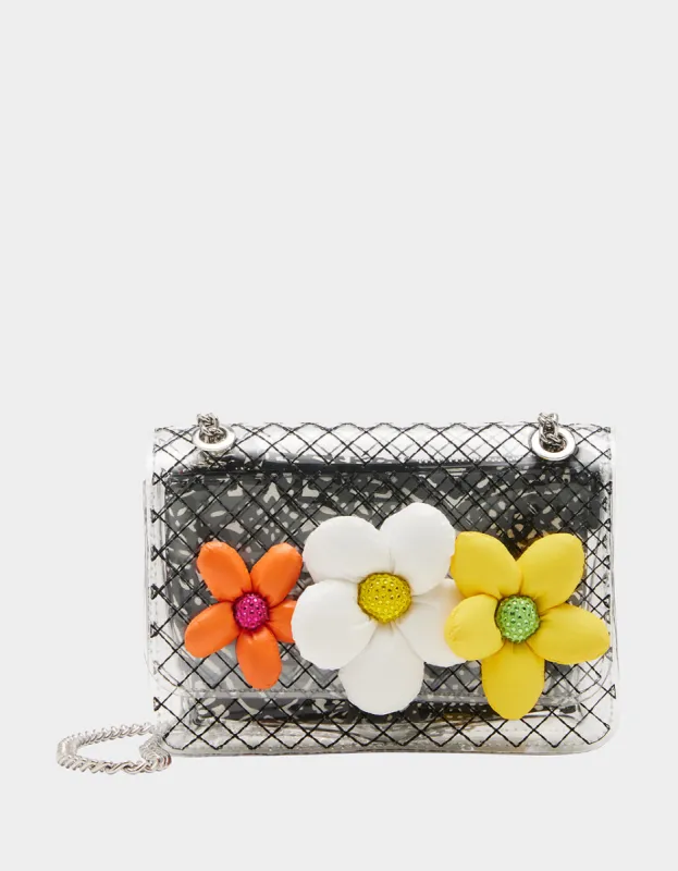 FLOWERS FLAP BAG CLEAR sold by Betsey Johnson