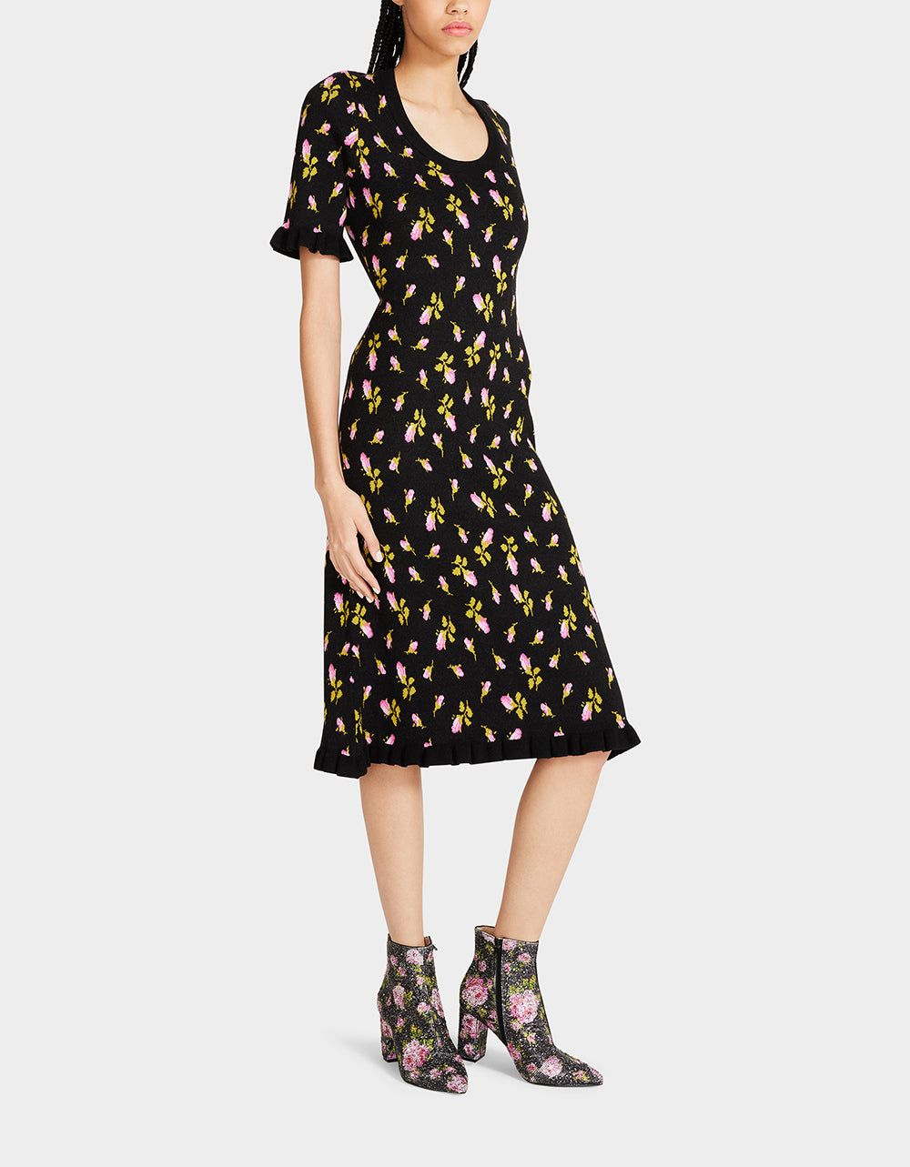 CHELSEA MIDI DRESS BLACK MULTI sold by Betsey Johnson product image thumbnail 5