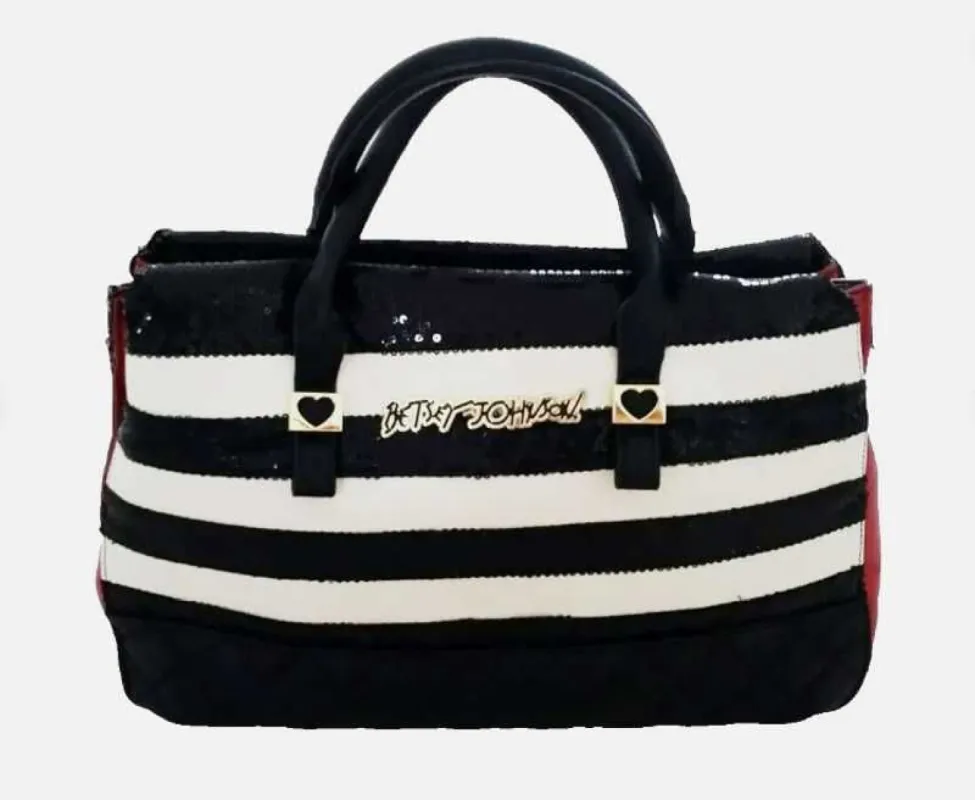 Betsey Johnson Sequin Tote Bag Striped | RE:LUV sold by Betsey Johnson