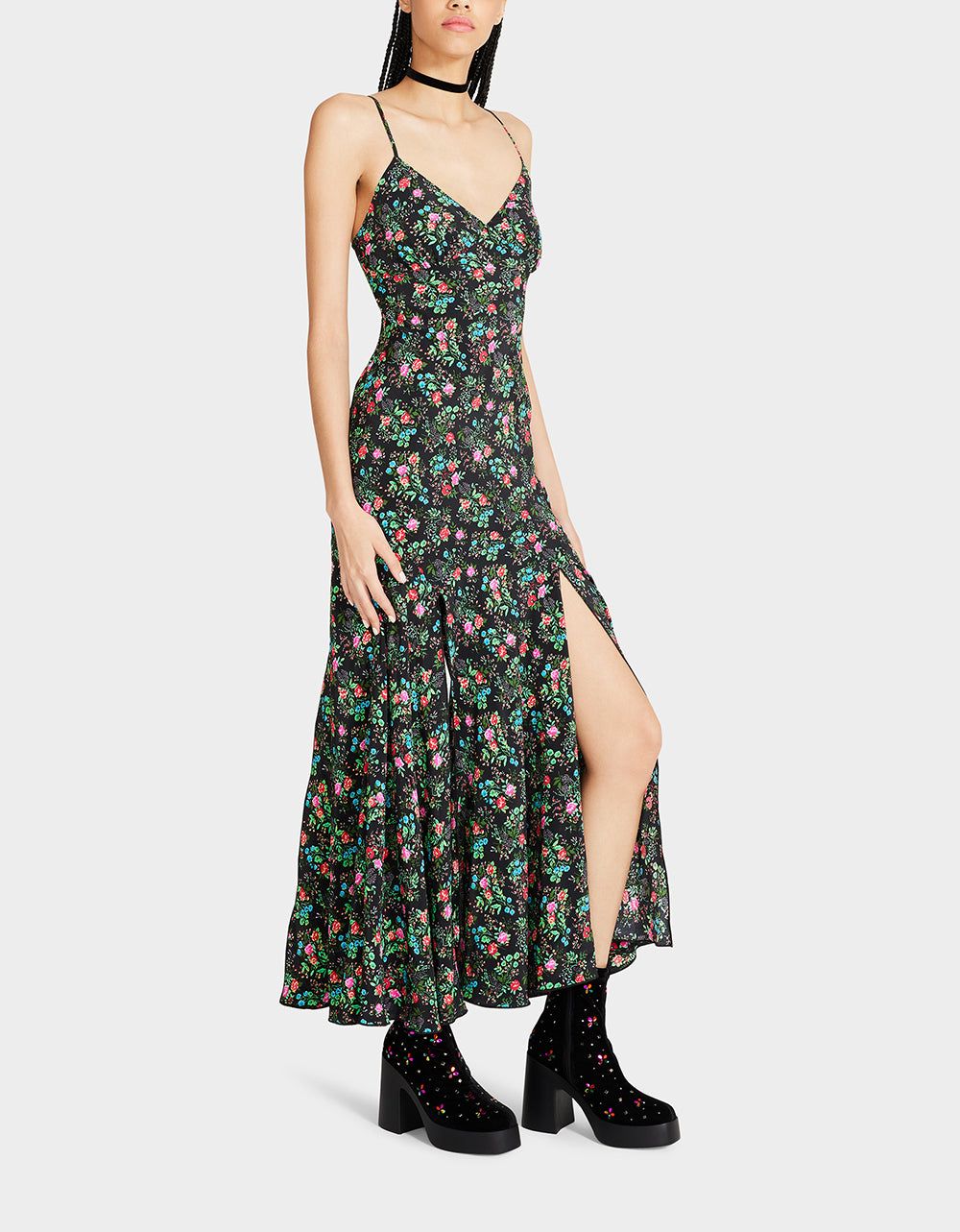 ADDISON MIDI DRESS FLORAL BLACK sold by Betsey Johnson product image thumbnail 5