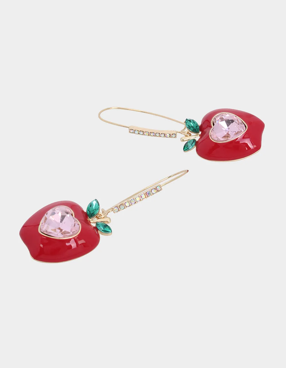BOOK SMART APPLE HOOK EARRINGS PINK sold by Betsey Johnson product image thumbnail 2