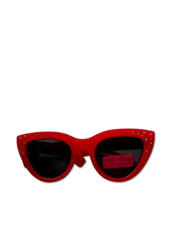 Betsey Johnson Cat's Eye Rhinestone Sunglasses Red | RE:LUV sold by Betsey Johnson