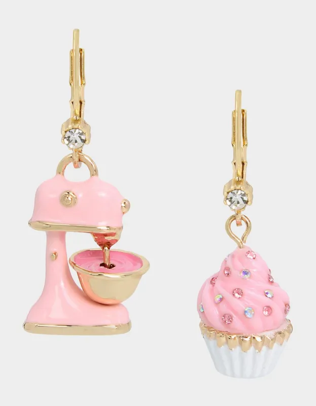 BETSEYS BEST MISMATCH MIXER EARRINGS PINK sold by Betsey Johnson